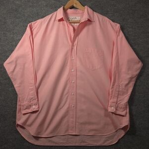 ​Frank & Eileen Shirley Pink Oversized Women's Button Down Shirt  Size Large